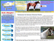 Tablet Screenshot of dreamweaverhorsefarm.com